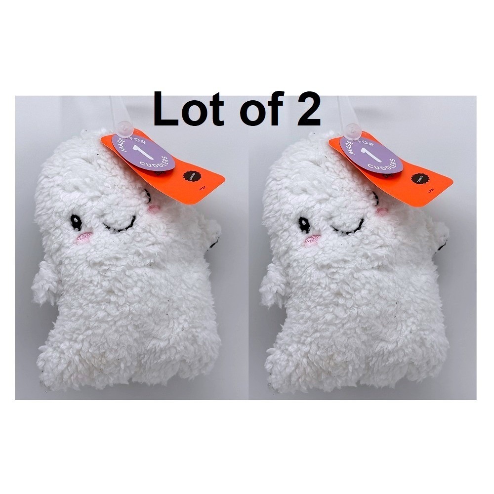 Lot of 2 Boots & Barkley Cuddlers Halloween Ghost Dog Toy Plush Crinkle